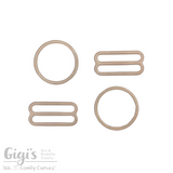 Sliders and Rings, Nylon Coated Metal, 2 Sliders and 2 Rings Set