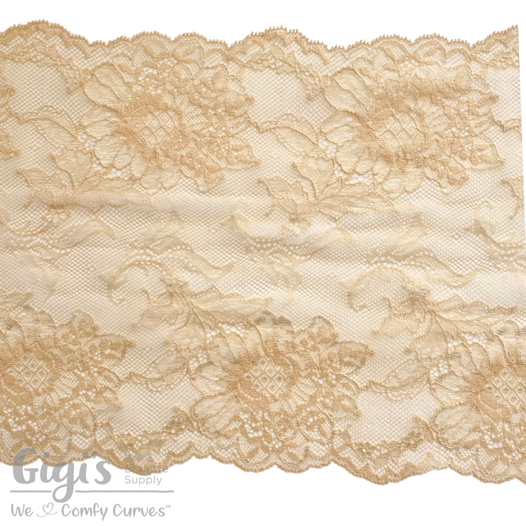 BEIGE LACE Glitter Fabric Sheets, Lace Fabric Sheet 0433 
