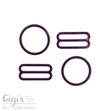 Sliders and Rings, Nylon Coated Metal, 2 Sliders and 2 Rings Set