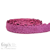 Elastic, Back Band Elastic, Scalloped Edge Plush, per 1 Yard