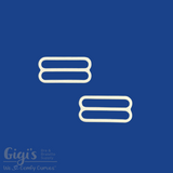 Sliders and Rings, Nylon Coated Metal, 2 Sliders Set