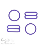 Sliders and Rings, Nylon Coated Metal, 2 Sliders and 2 Rings Set
