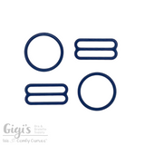 Sliders and Rings, Nylon Coated Metal, 2 Sliders and 2 Rings Set