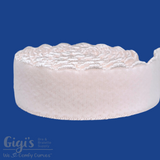Elastic, Back Band Elastic, Scalloped Edge Plush, per 1 Yard