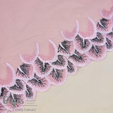 Tulle, Pink and Black Feathers, 9"