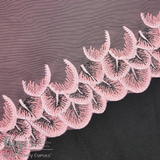 Tulle, Pink and Black Feathers, 9"