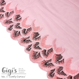 Tulle, Pink and Black Feathers, 9"