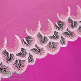 Tulle, Pink and Black Feathers, 9"