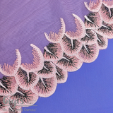 Tulle, Pink and Black Feathers, 9"