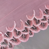 Tulle, Pink and Black Feathers, 9"