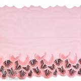 Tulle, Pink and Black Feathers, 9"