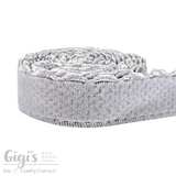 Elastic, Back Band Elastic, Scalloped Edge Plush, per 1 Yard