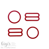 Sliders and Rings, Nylon Coated Metal, 2 Sliders and 2 Rings Set
