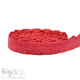 Elastic, Back Band Elastic, Scalloped Edge Plush, per 1 Yard
