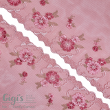 Lace, 12" Rosy Ribbons Rigid Lace, ~12 inch