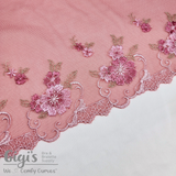 Lace, 12" Rosy Ribbons Rigid Lace, ~12 inch