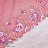 Lace, 12" Rosy Ribbons Rigid Lace, ~12 inch