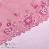 Lace, 12" Rosy Ribbons Rigid Lace, ~12 inch