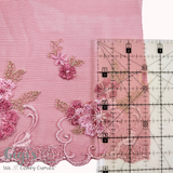 Lace, 12" Rosy Ribbons Rigid Lace, ~12 inch