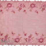Lace, 12" Rosy Ribbons Rigid Lace, ~12 inch