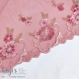 Lace, 12" Rosy Ribbons Rigid Lace, ~12 inch