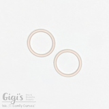 Sliders and Rings, Nylon Coated Metal, 2 Rings Set