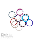 Sliders and Rings, Nylon Coated Metal, 2 Rings Set