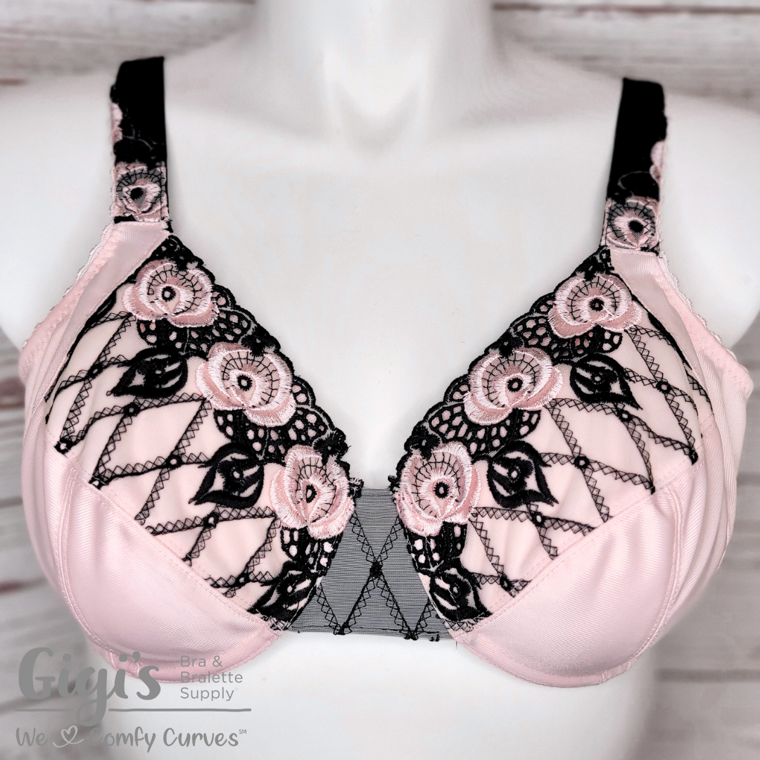 Pink and Black Lattice Judy Bra– Gigis Bra Supply