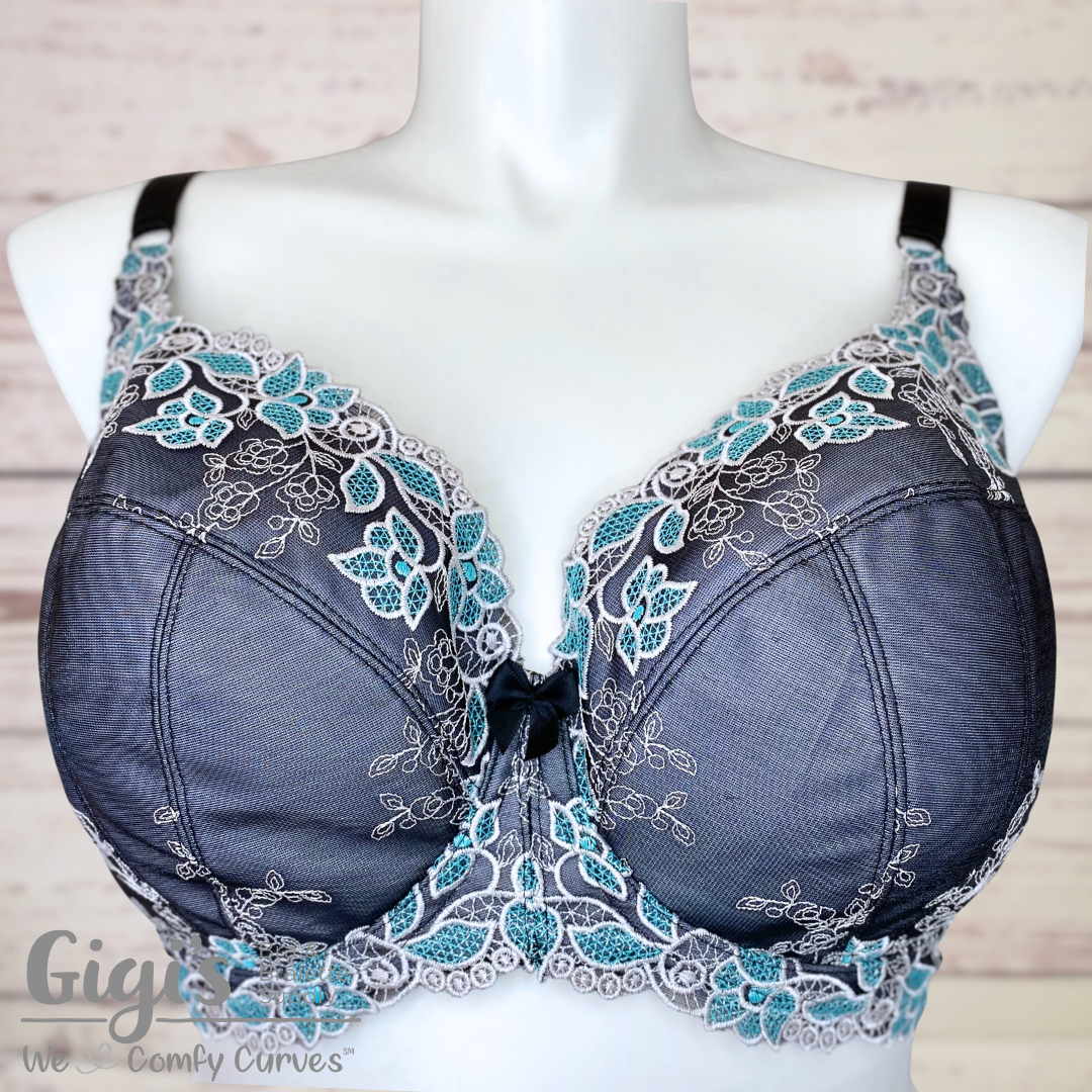 Sparkling Teal Foam Amethyst Bra | Gigis Bra Supply