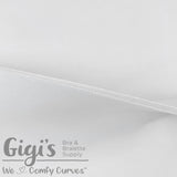 White, 1/8", Foam, Gigi's Exclusive Luxurious, Cut-and-Sew Foam, per 1/2 yard - Gigi's Bra Supply