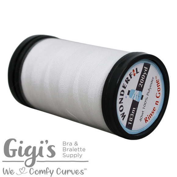 Bra Sewing Thread, Wonderfil Water Soluble Thread - 200 Yards