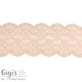 Lace, Stretch Lace, 3" Blush Sand Clover Stretch Lace, 2 inch