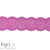 Lace, Stretch Lace, 2" Floral Galloon Stretch Lace, 2 inch