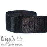 Black, Elastic, 3/4", Strap Elastic, Satin Bra Strap Elastic, per 1 Yard - Gigis Bra Supply