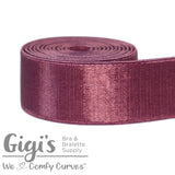Black Cherry, Elastic, 3/4", Strap Elastic, Satin Bra Strap Elastic, per 1 Yard - Gigis Bra Supply 