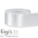 White, Elastic, 3/4", Strap Elastic, Satin Bra Strap Elastic, per 1 Yard - Gigis Bra Supply