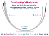 Genuine Gigi's Underwires Sizing Chart