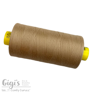 Bra Sewing Thread, Beige, Gütermann Mara 120 All Purpose Polyester Thread - Tex 25 – 1,000 Meters, 1,093 Yds.