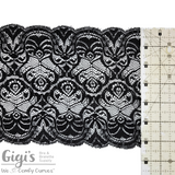 Lace, Rigid Lace, 6" Black Rigid Lace, 6 inch