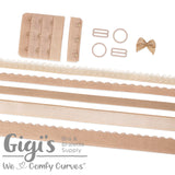 Beige, Bra Findings Kit, for the Classic, Shelley, Sherri and Linda Bra Patterns from Bra Makers Supply - Gigis Bra Supply