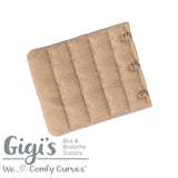 Connectors, Back Extender, Beige, Hooks, 3x4, Hook and Eye, Bra Maker's Supply - Gigi's Bra Supply