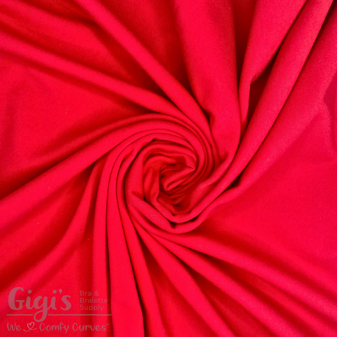 KNIT Fabric: Solid Red Cotton Lycra Knit. Sold in 1/2 Yard Increments 