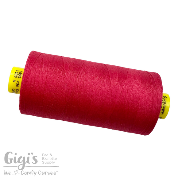 Bra Sewing Thread, Deep Pink, Gütermann Mara 120 All Purpose Polyester Thread - Tex 25 – 1,000 Meters, 1,093 Yds.