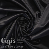 Black, Fabric, Bra Cup Fabric, Duoplex Reversible Low Stretch Bra Cup Fabric 1/2 Yard - Gigis Bra Supply