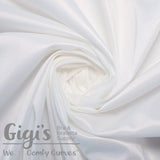 White, Fabric, Bra Cup Fabric, Duoplex Reversible Low Stretch Bra Cup Fabric 1/2 Yard - Gigis Bra Supply
