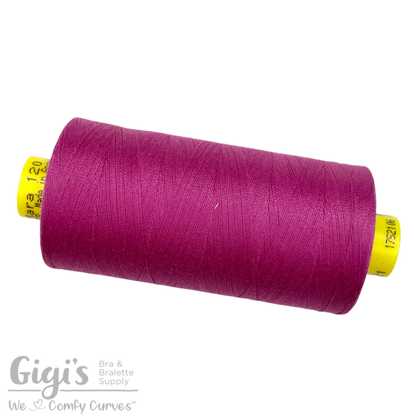 Bra Sewing Thread, Fuchsia, Gütermann Mara 120 All Purpose Polyester Thread  - Tex 25 – 1,000 Meters, 1,093 Yds.