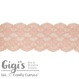 Lace, Stretch Lace, 3" Blush Sand Clover Stretch Lace, 3 inch - Gigis Bra Supply