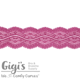Lace, Stretch Lace, 2" Floral Galloon Stretch Lace, 2 inch