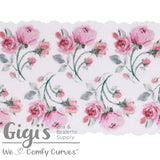 Glossy Rose Garden, 6", White, Lace, Stretch Lace, per 1 yard - Gigi's Bra Supply