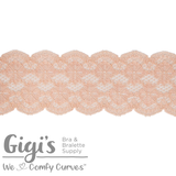 Lace, Stretch Lace, 3" Blush Sand Clover Stretch Lace, 2 inch